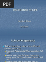 Introduction To UML: Majid Ali Khan