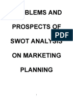 Problems and Prospects of Swot Analysis On Marketing Planning