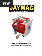 Jaymac Bar Bending O&M Manual Ver3.1