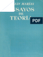 Ensayos de Teoría. Julián Marías PDF