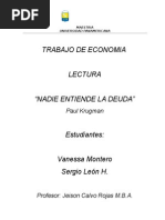 Trabajo Sergio Leon Herrera y Vanessa Monetero Nadie Entiende La Deuda Paul Krugman