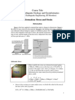 Deformation Stress and Strain Notes