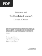 Liberation and The Great Refusal, Marcuse's Concept of Nature