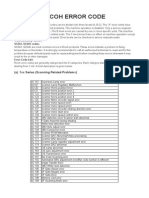 Manual Codigos de Error Ricoh Ingles