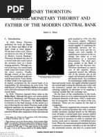 Hetzel, R. - HENRY THORNTON: SEMINAL MONETARY THEORIST AND FATHER OF THE MODERN CENTRAL BANK