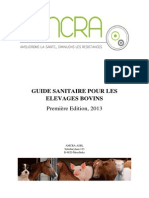 Guide Sanitaire Pour Les Élevages Bovins - Pour Le Vétérinaire Et L'éleveur PDF