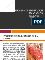 Proceso de Maduracion de La Carne