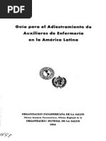 Guia para El Adiestramiento de Auxiliares de Enfermería en América Latina