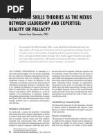 Traits and Skills Theories As The Nexus Between Leadership and Expertise Reality or Fallacy