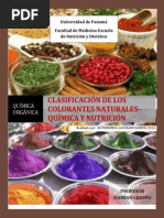 Clasificación de Los Colorantes - Naturales