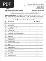 Recruitment of Senior Residents in AIIMS Raipur