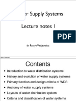 Water Supply Systems Lecture 1