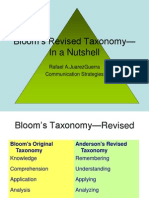 Bloom'S Revised Taxonomy - in A Nutshell: Rafael A.Juarezguerra Communication Strategies