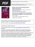 Bohart, Arthur C. - Can You Be Integrative and A Person-Centered Therapist at The Same Time