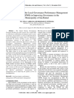 The Effectiveness of The Local Governance Performance Management System (LGPMS) in Improving Governance in The Municipality of San Rafael