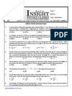 AIEEE Module Q.P. Kinematics)