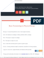 Basic Terminology in Physical Design VLSI Basics and Interview Questions