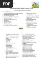 Indicadores Del Desarrollo Del Niño y La Niña de 3 A 6 Años