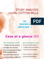 Importance of T&D in Org - Gopal Cotton Mills Case Study