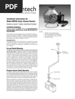 Installation Instructions For Model DBF4XL Dryer Exhaust Booster