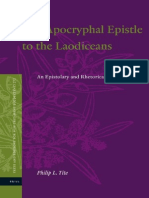 Philip L. Tite The Apocryphal Epistle To The Laodiceans An Epistolary and Rhetorical Analysis 2012