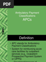 Ambulatory Payment Classifications (APCs)