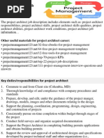 Project Architect Job Description