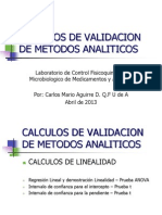 Calculos de Linealidad