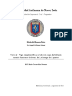 Viga Simplemente Apoyada Con Carga Distribuida Usando Funciones de Forma de LaGrange de 3 Puntos