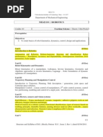 Robotics Syllabus