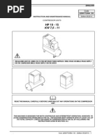 Compresor QGS 10 - 15 Instruction Manual