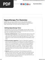 Hypnotherapy For Dummies Cheat Sheet - For Dummies