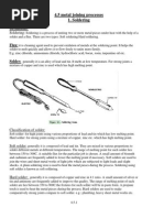 Soldering, Brazing and Welding Basics