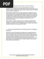 E) Fuentes Primarias y Secundarias Del Conocimiento Historico