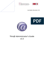 Thin@ Administrator's Guide v1.5: Last Update: November 2010