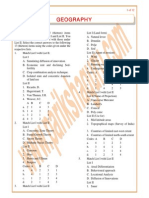 Civil Service - Geography Prelims Papers 1993 - 2010