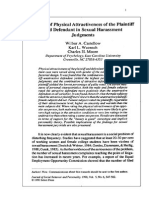 Effects of Physical Attractiveness of The Plaintiff and Defendant in Sexual Harassment Judgments