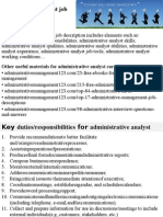 Administrative Analyst Job Description