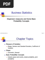 Measures of Dispersion and Some Basic Probability