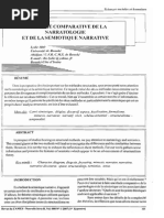 Approche Comparative de La Narratologie Et de La Sémiotique Narrative PDF