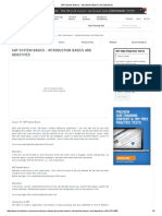 SAP System Basics - Introduction Basics and Objectives