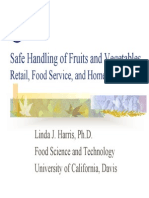 Safe Handling of Fruits and Vegetables: Retail, Food Service, and Home