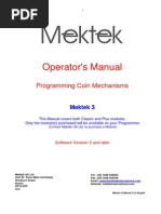 Operator's Manual: Programming Coin Mechanisms