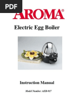 Aroma Egg Cooker Instruction Manual