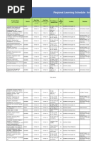 CLF - Regional Learning Schedule