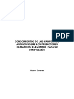 ClavCONOCIMIENTOS DE LOS CAMPESINOS ANDINOS SOBRE LOS PREDICTORES CLIMÁTICOS: ELEMENTOS PARA SU VERIFICACIÓNerias - Bioindicadores