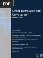 Linear Regression and Correlation