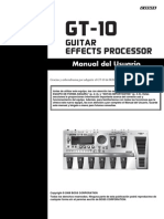 Manual Procesador Boss GT-10