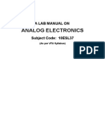 06ESL37 Analog Electronics Lab MANUAL