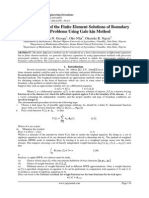 On The Analysis of The Finite Element Solutions of Boundary Value Problems Using Gale Kin Method